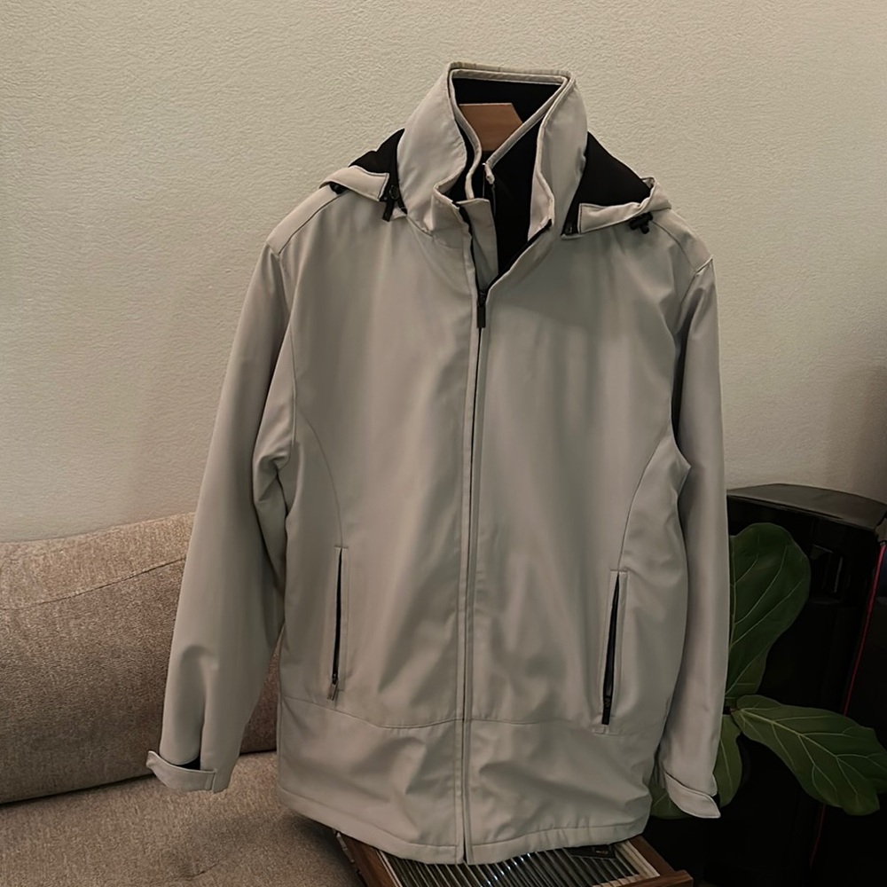 Men's Gray Weatherproof Hooded Winter Jacket